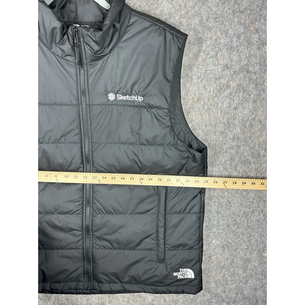 The‎ North Face XL Puffer Vest Black SketchUp Trimble Logo Full Zip